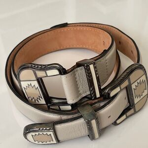 Elegant Cream and Black Women's Belt